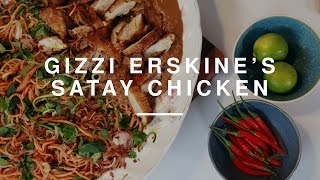 Chicken Satay Salad w Asian Spiralized Vegetables  Gizzi Erksine  Wild Dish [upl. by Gusba333]