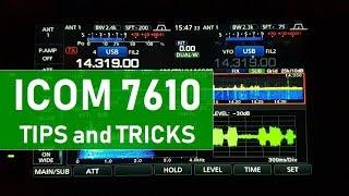 ICOM IC7610 Tips amp Tricks with the screen [upl. by Sakram]