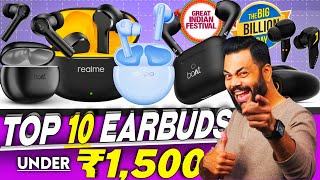 Top 10 Best Earbuds Under 1500⚡ Big Billion Day amp Amazon Great Indian Fastival Sale 2024 [upl. by Oesile]