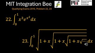 MIT 2010 Integration Bee Qualifyig Exams Problems 22 and 23 [upl. by Llenral]