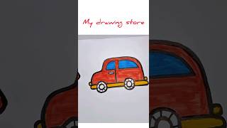 car draw and colour  car  shorts Mydrawingstoresl6ct [upl. by Anires]