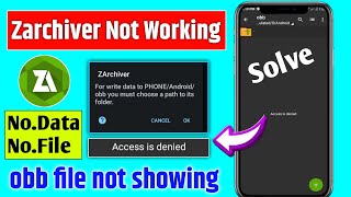 zarchiver obb file not showing  zarchiver access is denied problem  zarchiver not working [upl. by Alihs393]