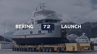 New built B72 Explorer launched at Bering Yachts [upl. by Ayoj904]