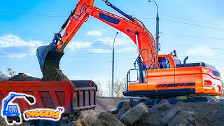 Diggers At Work 🦺 Diggers For Kids Learn About Construction Vehicles  Diggers TV [upl. by Kaliski]