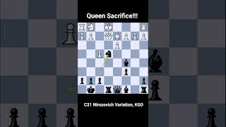 Chess trick for Black  Kings Gambit Declined chess chessshorts chesstraps queeensac [upl. by Yrreiht134]