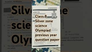 Class 8 silverzone Olympiad previous year question paper IOSstudydrive [upl. by Enaasiali]