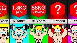 Comparison How Much Can You Bench Press At Each Age [upl. by Thrift358]