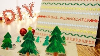 DIY Weihnachtskarten nähen  Weihnachtspost selber machen [upl. by Torrell]