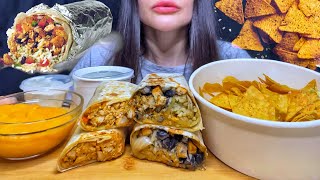 CHICKEN BURRITOS  NACHOS CHIPS WITH CHEESE  MEXICAN FOOD  MUKBANG ASMR shorts [upl. by Vento]