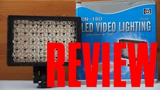 Nanguang CN160 LED Video Light Review and Demo [upl. by Dubenko]