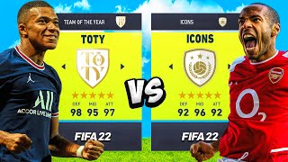 TEAM OF THE YEAR vs ICONS in FIFA 22 ⭐ [upl. by Mauricio749]