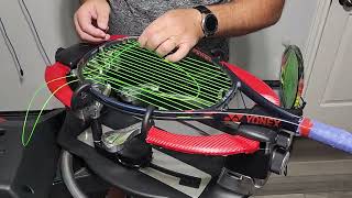 2018 Yonex Vcore Pro 97 step by step stringing instructions [upl. by Gene]