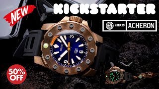 PONTVS ACHERON ALGEA SWISS DIVER 3000M WATCH REVIEW 2019 [upl. by Tobin]