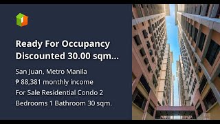 Ready For Occupancy Discounted 3000 sqm 2bedroom Residential Condo Renttoown in San Juan [upl. by Marijo]