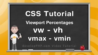 Viewport Percentage Units CSS HTML Layout Tutorial [upl. by Nadiya]