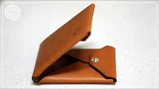 Leather Craft Card wallet without sewing [upl. by Abby274]