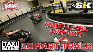 Crazy Cart drifting multilevel Go Kart Track at SIK Daytona  TAXI GARAGE SENDIT WITH US [upl. by Amadeo]