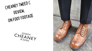 Cheaney Tweed Brogue Boots C  Short Review and on foot footage [upl. by Culberson985]