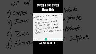 Metal amp non metal PYQ viralvideo class10 science trending shortsvideo shortsviral [upl. by Gretal]