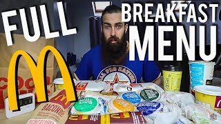 The ENTIRE McDonalds Breakfast Menu Challenge  BeardMeatsFood [upl. by Laekcim]