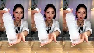 ASMR WATER BOTTLE ICE  SLUSH ICE  WHITE ICE [upl. by Dorion]