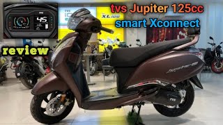 tvs Jupiter 125cc smart Xconnect new model 2024 details review [upl. by Milissa405]