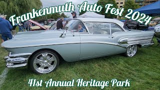 Frankenmuth Auto Fest 2024  41st Annual Saturday at Heritage Park [upl. by Ialocin]