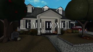 bloxburg fall home  speedbuild exterior  layout [upl. by Ydurt]