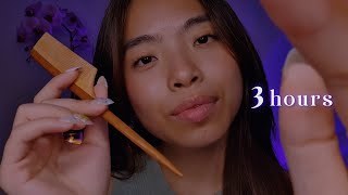 ASMR 3 Hours Hair amp Scalp Attention 💆🏻‍♀️ Clipping Parting Scratching Brushing Layered Sounds [upl. by Derfla382]