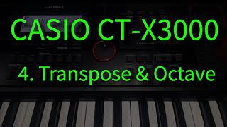 Casio CTX3000 Transpose amp Octave [upl. by Alby219]