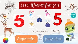 Lhiver  Apprendre les chiffres jusquà 10 Niveau 1 avec Ali [upl. by Paulina]