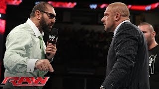 Batista quits WWE Raw June 2 2014 [upl. by Jar432]