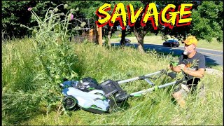 Cutting the WORST Lawn on Youtube [upl. by Kirimia873]