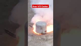 Anar testing vs cooker diwali2024 diwali shorts testing fireworks [upl. by Neerual]