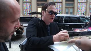 Quentin Tarantino signs autographs for fans [upl. by Rici]