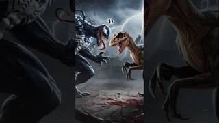 Wild Confrontation venom vs Tyrannosaurus Rex venom vs Velociraptor Venom vs more dinosaur short [upl. by Ellednek]