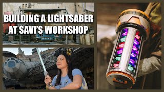 Building a custom Lightsaber at Savis Workshop at Star Wars Galaxys Edge at Disneyland [upl. by Ewen]