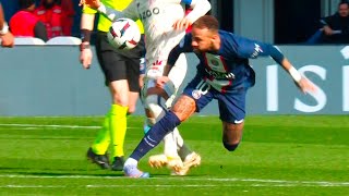 Neymar injury vs Lille 190223  HD 1080i [upl. by Elinnet368]