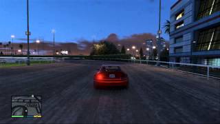 Grand Theft Auto 5  How to get onto the Vinewood Racetrack [upl. by Orgel]