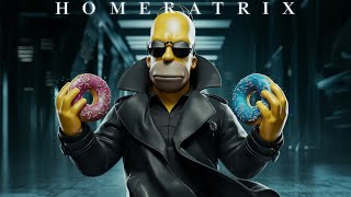 Homeratrix  AI Music  Homer Simpson Music Dance Parody in a Matrix Style [upl. by Neitsirhc]