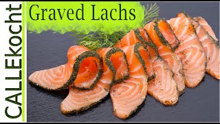 Graved Lachs selber beizen So einfach und so gut mit HonigSenfSoße [upl. by Auhsohey]