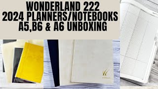 WONDERLAND 222  PLANNERS AND NOTEBOOKS  UNBOXING [upl. by Atiluj806]