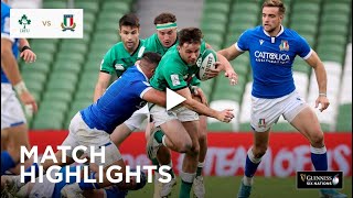 Match Highlights Ireland v Italy  Guinness Six Nations [upl. by Dlorah354]