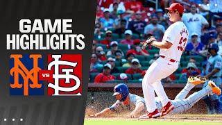 Mets vs Cardinals Game Highlights 8524  MLB Highlights [upl. by Endo]