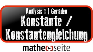 Konstante Geradengleichung waagerechte und senkrechte Gerade bestimmen  A0205 [upl. by Dohsar]