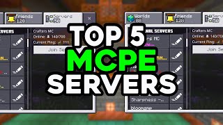 Top 5 BEST Servers For Minecraft Bedrock 121 [upl. by Kohn]