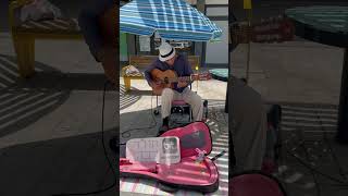 Cool Musician in Nahariya Israel 23May24 travel music [upl. by Aicilf]