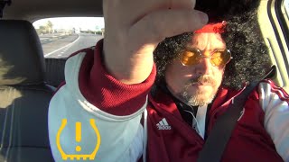 OnStar Yellow Light with Exclamation Mark Low Tire Pressure US 95 to Quartzite Arizona Jan 2013 [upl. by Shurlocke]