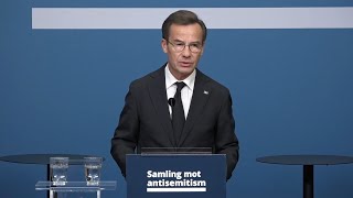 Statsminister Ulf Kristersson står värd för symposium om antisemitismen i Sverige [upl. by Murdock]