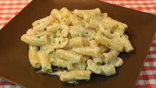 Receta fácil de pasta con salsa alfredo [upl. by Cire413]